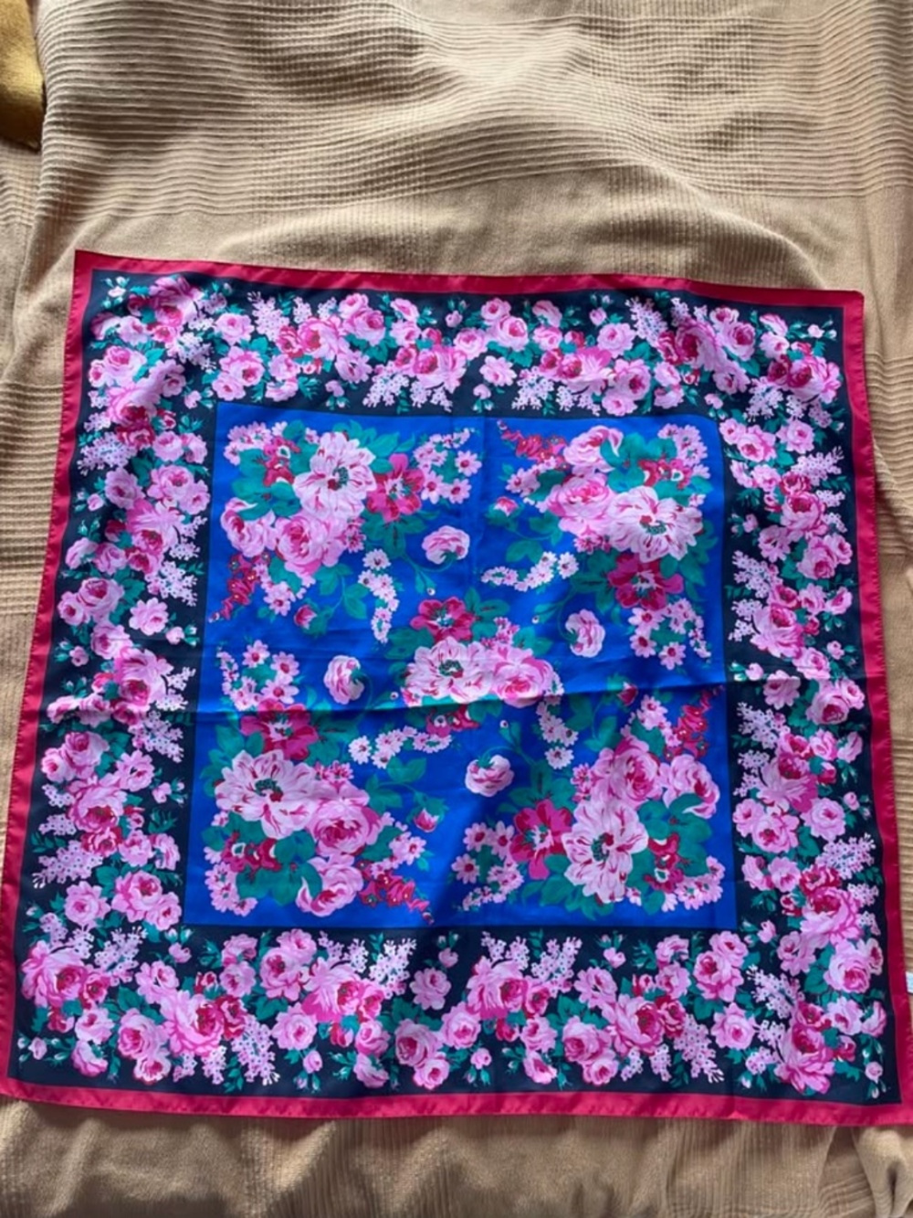 Square floral scarf